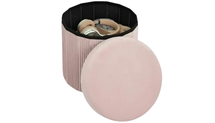 Baúl Puff Homcom 35L Rosa