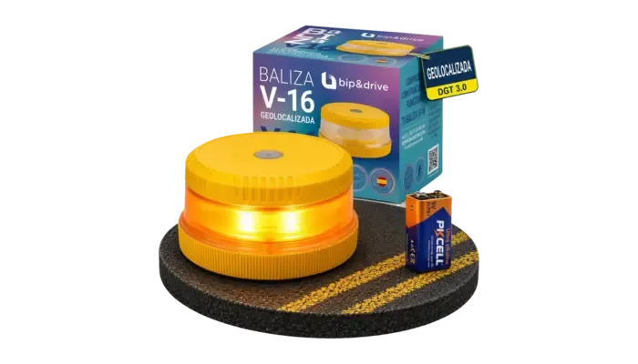 Baliza V16 Homologada DGT con Geolocalización y Luz LED