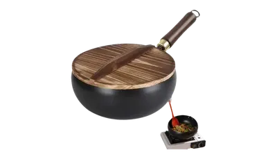 Olla de Hierro Fundido Antiadherente Forjada a Mano - Ideal para Cocina Lenta
