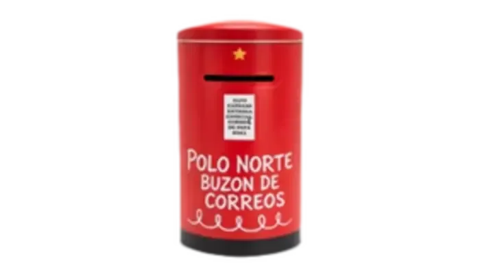 Buzón Americano Navideño Decorativo de Hierro Rojo
