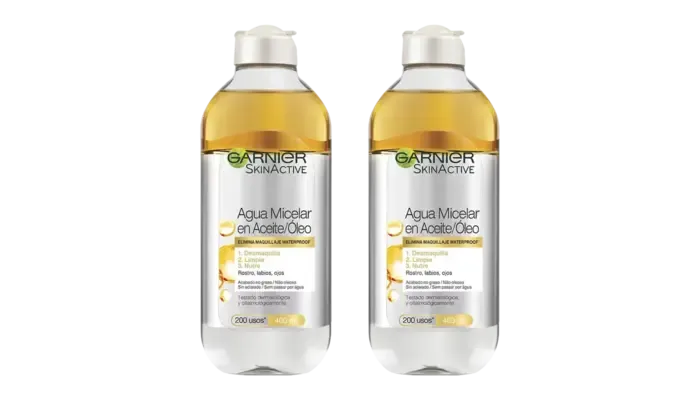 Garnier Skin Active Agua Micelar en Aceite Doble Acción para Maquillaje Resistente