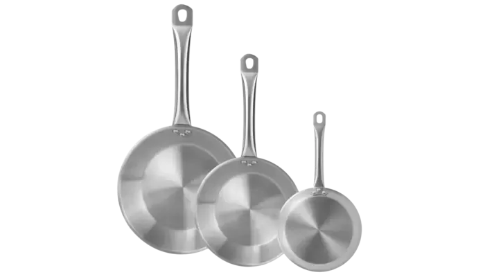 Set de Sartenes Well Home de Acero Inoxidable para Inducción