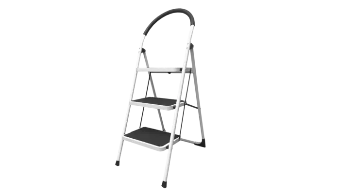 Escalera Plegable Nyana Home 3 Peldaños de Acero Antideslizante
