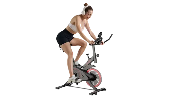 Bicicleta Estática con Pantalla LCD y Volante de Inercia 10kg