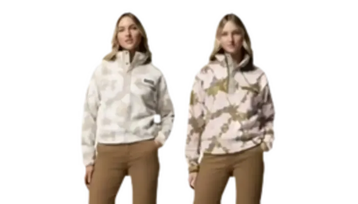 Forro Polar Helvetia II Cropped Mujer Columbia Estampado