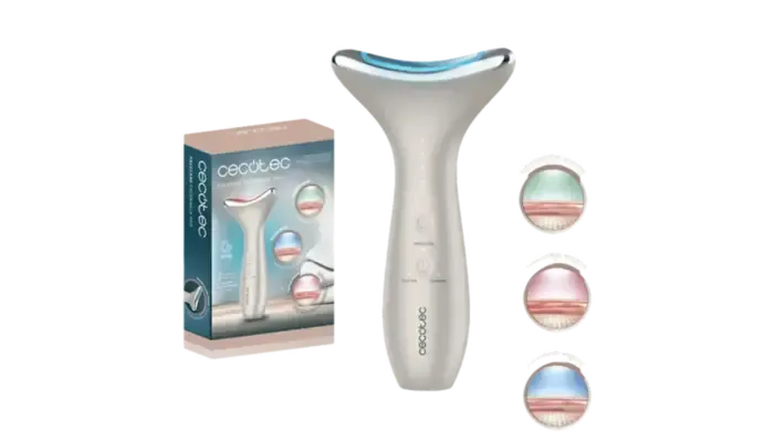 Cepillo Facial CECOTEC FaceCare con Luz LED Ems y Vibración