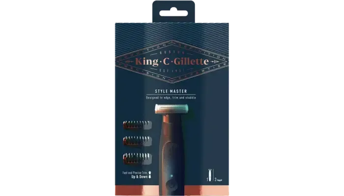 Recortadora Gillette King C. Style Inalámbrica 4D para Hombre