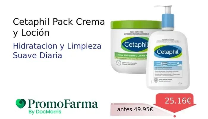 Pack Crema y Loción Hidratante Cetaphil para Cuidado Diario
