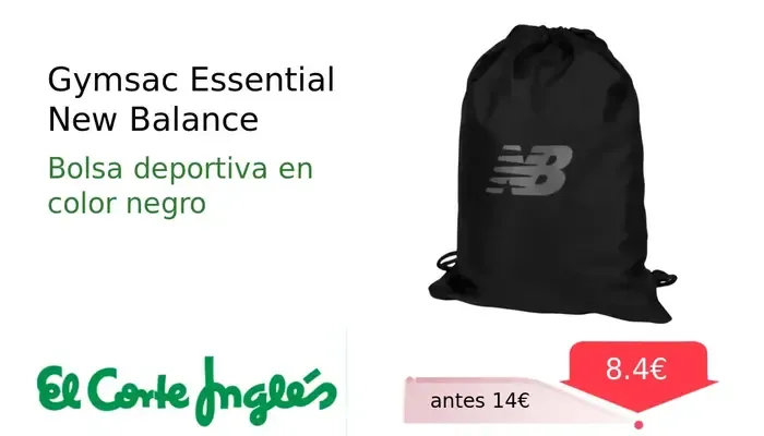 Gymsac Essential New Balance - Práctico y Ligero