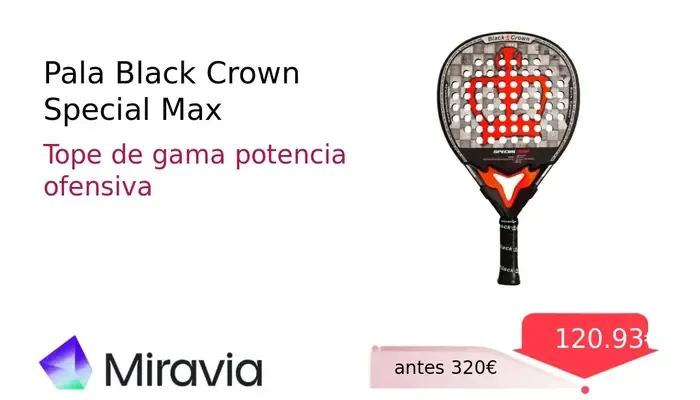 Pala Black Crown Special Max: Potencia y Juego Ofensivo