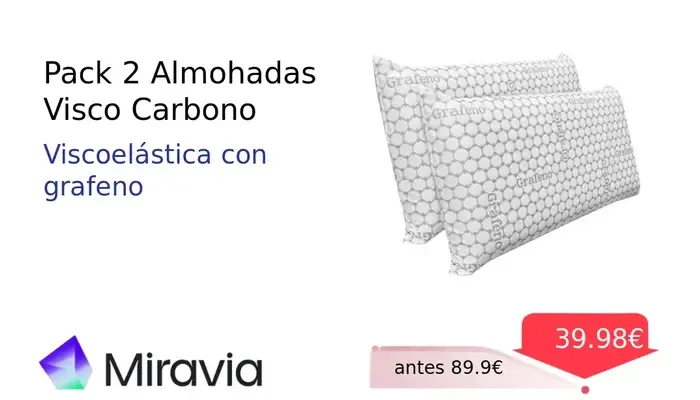 Pack 2 Almohadas Viscoelásticas con Carbono