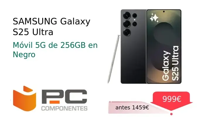 Samsung Galaxy S25 Ultra - Smartphone de Gama Alta con Pantalla Amplia