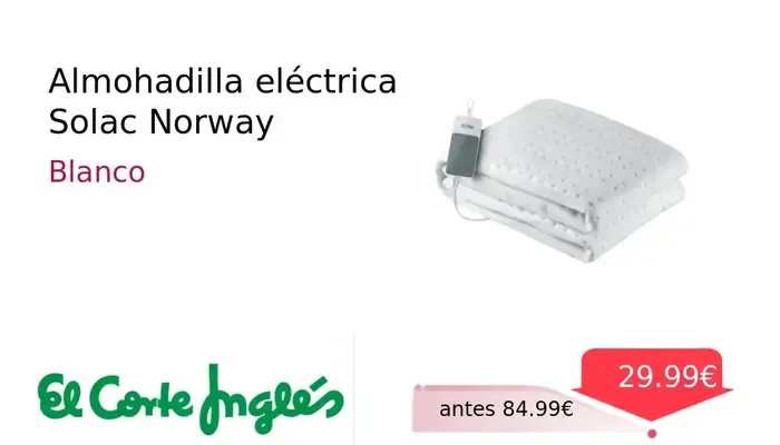 Almohadilla Eléctrica Solac CT8626 Norway