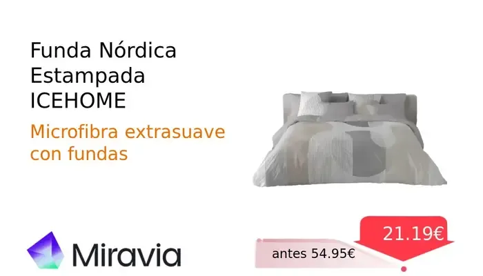 Funda Nórdica Estampada ICEHOME de Microfibra con Estampación Digital