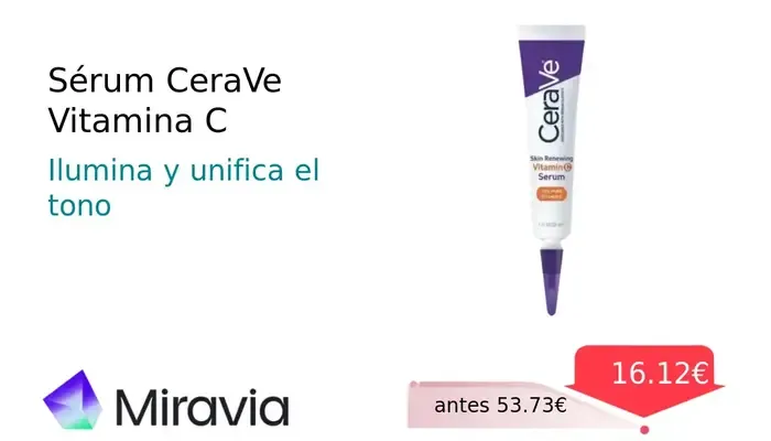 Sérum CeraVe con 10% Vitamina C Pura para Luminosidad y Protección