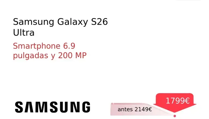 Samsung Galaxy S26 Ultra - Potente Smartphone con Múltiples Opciones de Almacenamiento