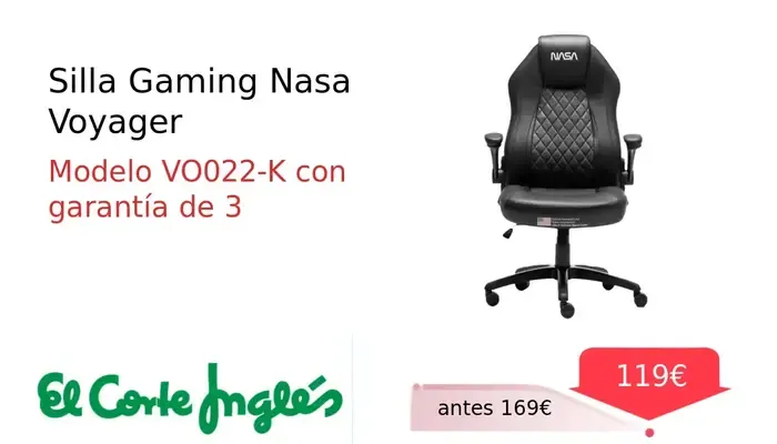 Silla Gaming Nasa Voyager VO022-K Ergonómica