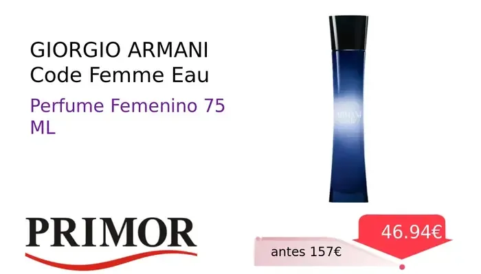 Giorgio Armani Code Femme Eau de Parfum para Mujer