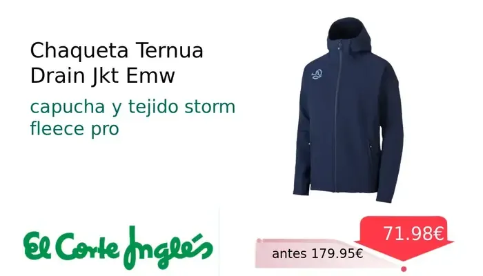 Chaqueta Ternua Drain Jkt Emw Impermeable y Transpirable