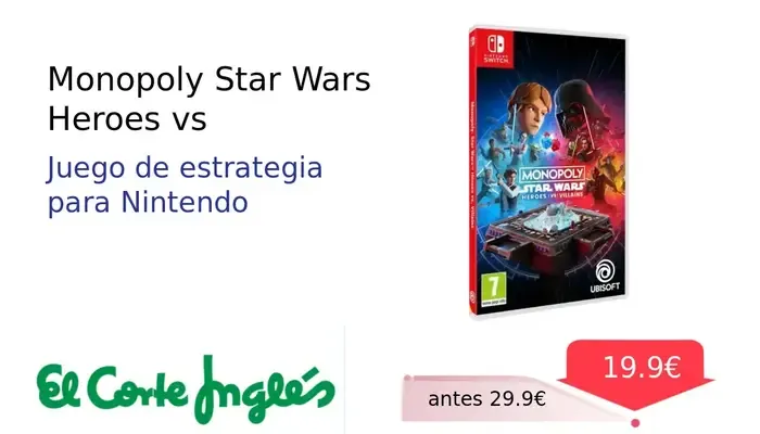 Monopoly Star Wars Heroes vs. Villains para Nintendo Switch