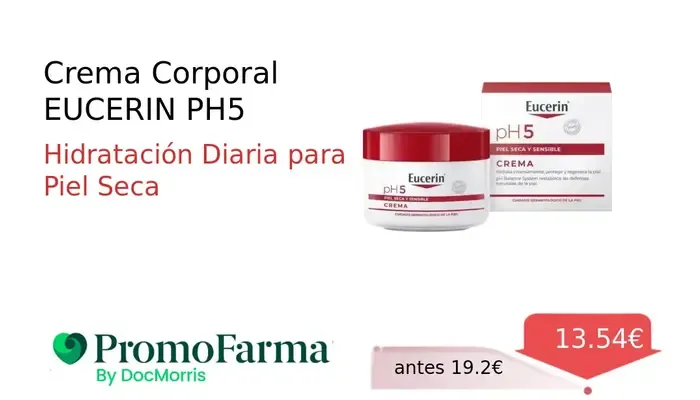Crema Corporal Eucerin pH5 - Hidratación Profunda para Piel Seca