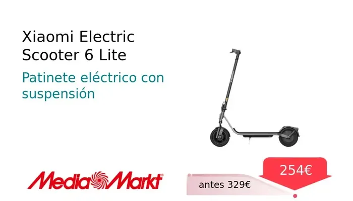 Xiaomi Electric Scooter 6 Lite Patinete Eléctrico