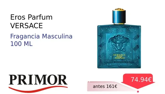 Versace Eros Parfum para Hombre - Fragancia Amaderada y Especiada
