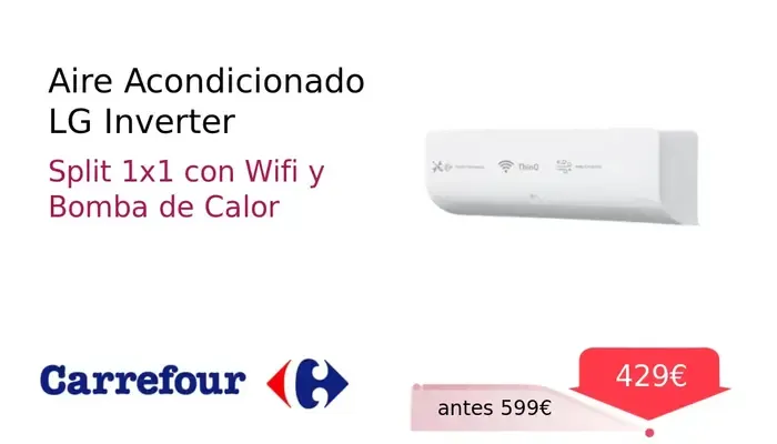 Aire Acondicionado LG Inverter Split 1x1