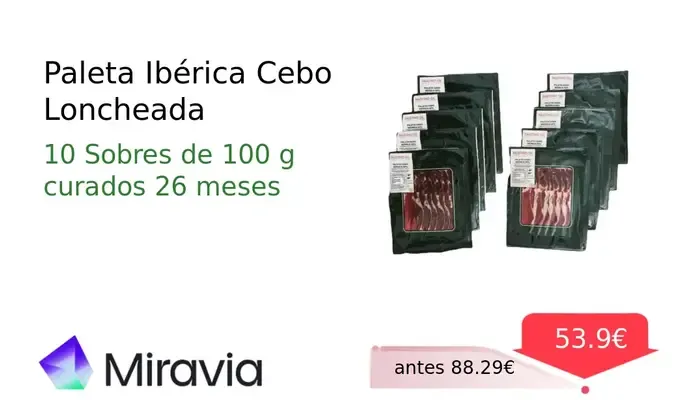 Paleta Ibérica de Cebo Loncheada - Lote 1kg