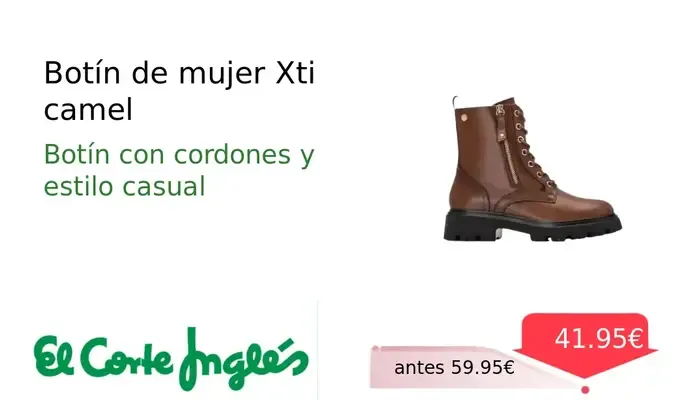 Botín de Mujer Xti Camel