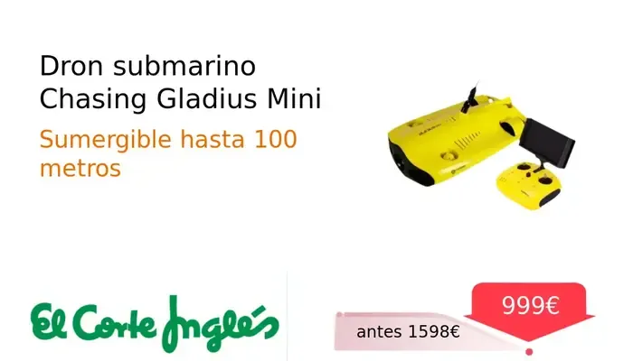 Dron Submarino Chasing Gladius Mini con Profundidad de 100m