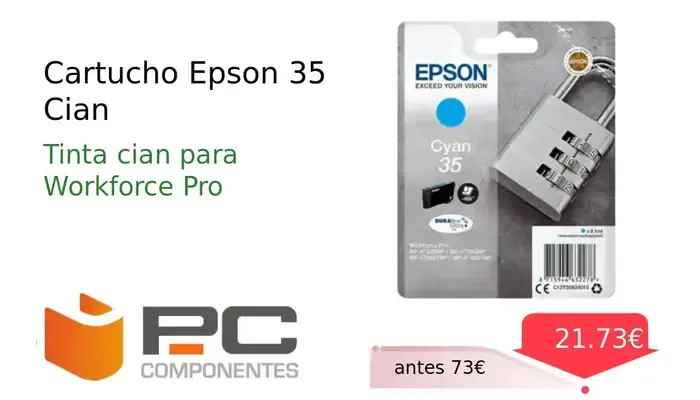 Cartucho de Tinta Epson 35 Cian Original