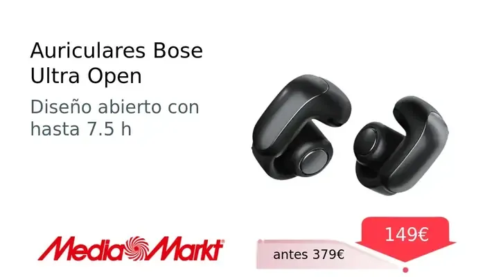 Auriculares Bose Ultra Open de Conducción de Aire
