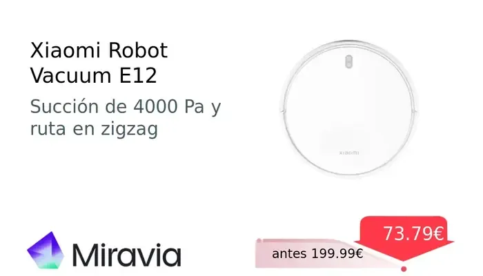 Xiaomi Robot Vacuum E12: Aspirador Robot Inteligente con Limpieza Eficiente
