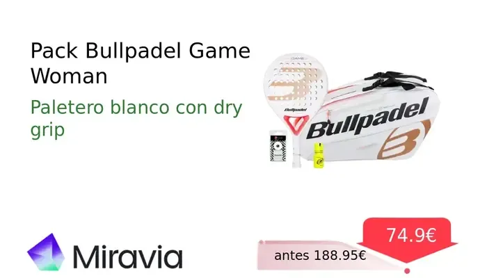 Pack Bullpadel Game Woman