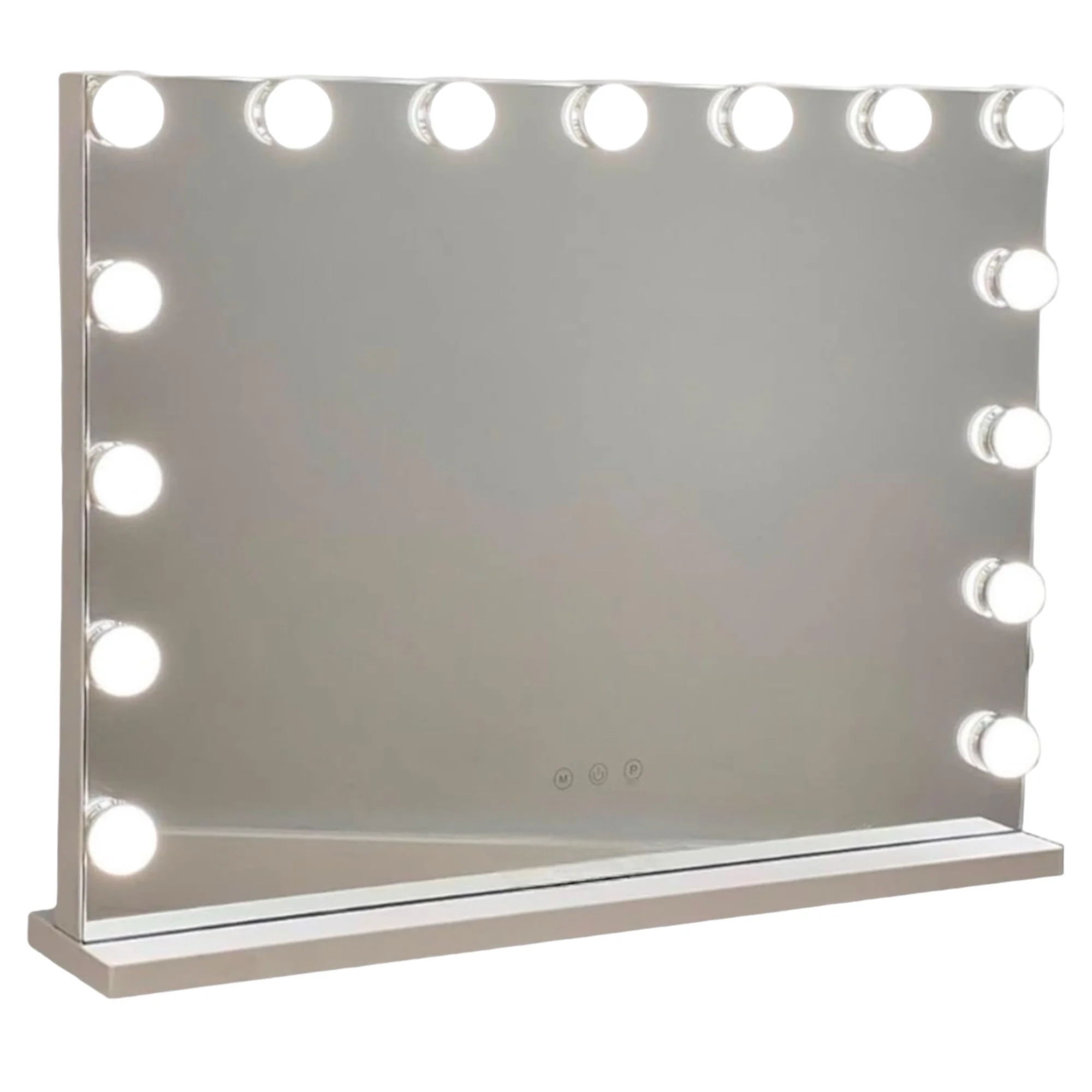 Espejo de Maquillaje LED Táctil con 3 Modos de Luz y USB Recargable