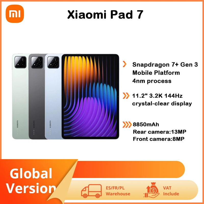 Xiaomi Pad 7 8GB/256GB: Tablet Potente con Pantalla Inmersiva