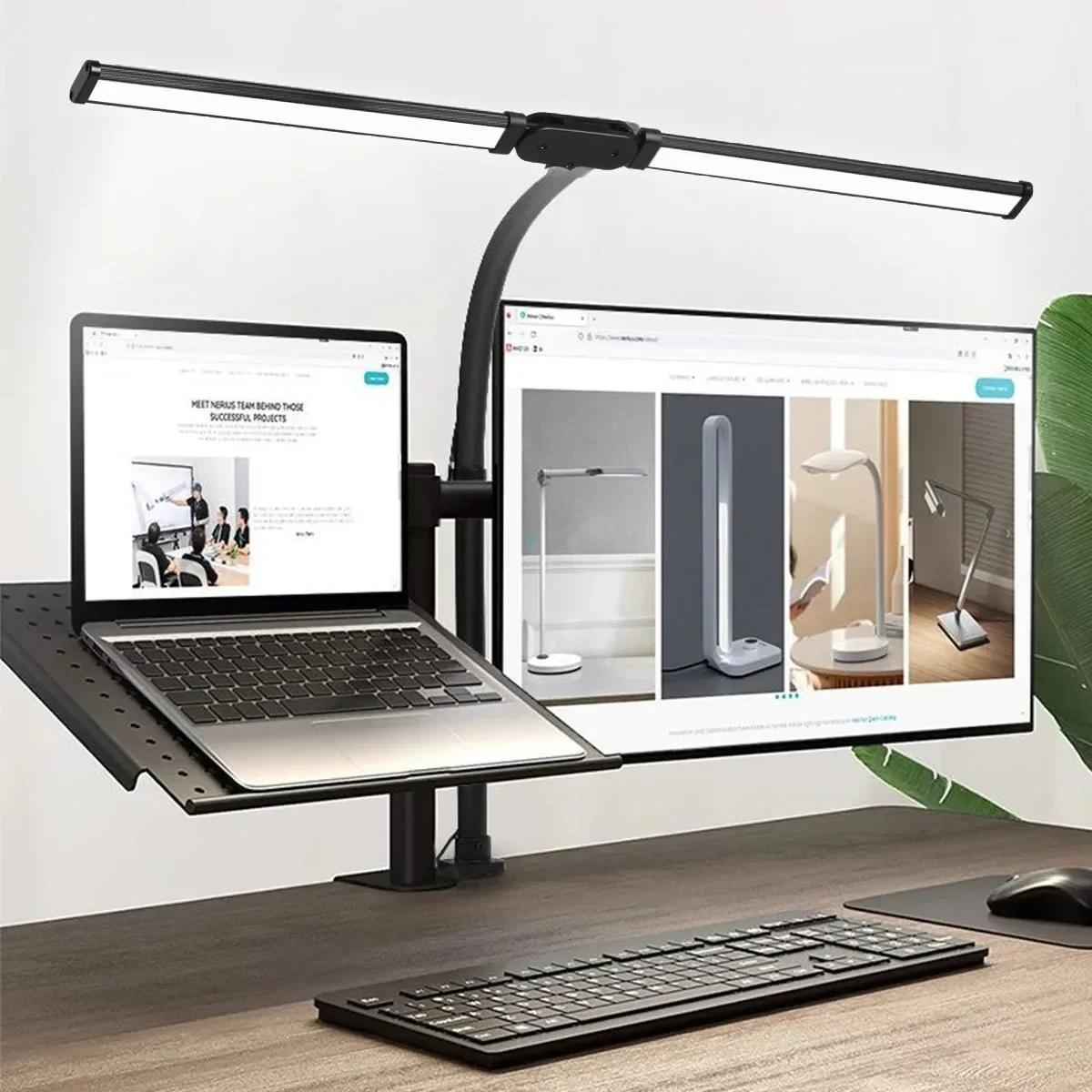 Lámpara LED de Escritorio con Clip y Luz Regulable