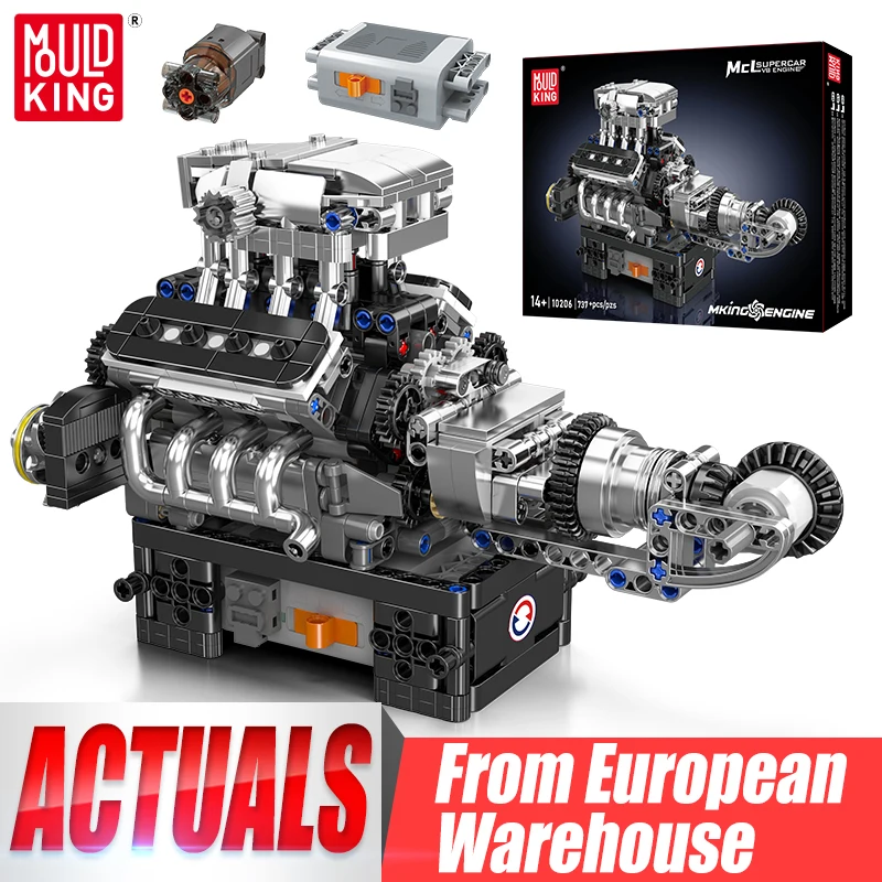 Mould King 10206 Motor V8 Superauto Motorizado Bloques de Construcción