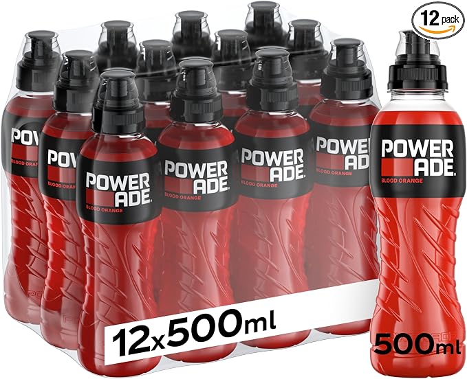 Pack 12 Botellas Powerade Blood Orange Bebida Isotónica Sin Gluten