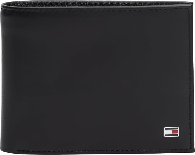Tommy Hilfiger Eton CC Flap and Coin Pocket Cartera Unisex Negro