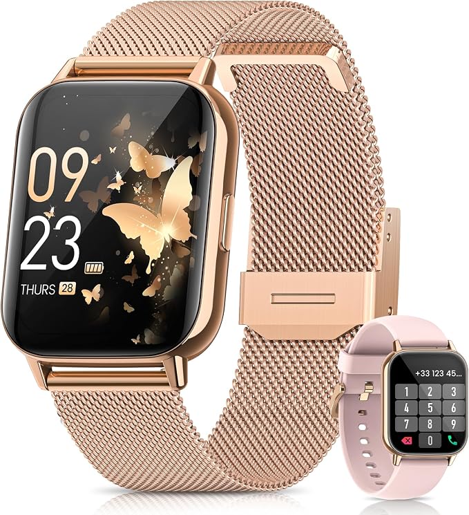 Reloj Inteligente Mujer 1.85" AMOLED con Llamadas, Monitorización Salud y 113 Modos Deportivos