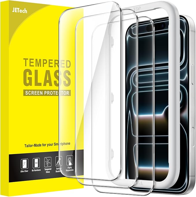 Pack 3 Protectores de Pantalla JETECH para iPhone 15 Pro Max