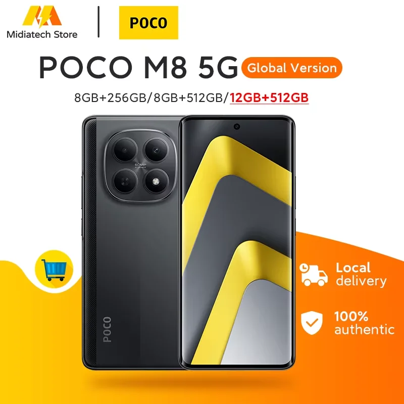 POCO M8 5G 12GB/512GB Smartphone con Snapdragon 6 Gen 3 y Pantalla AMOLED