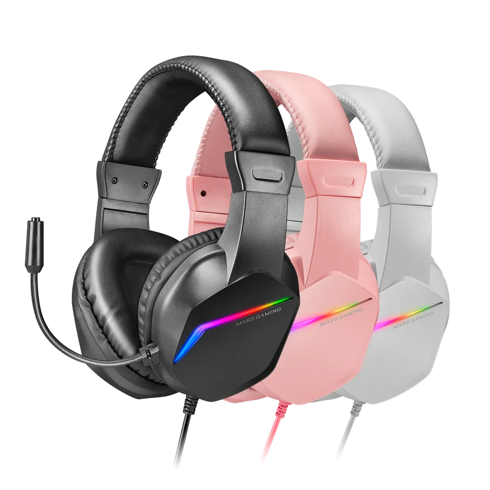 Mars Gaming MH122: Auriculares Gaming FRGB con Sonido Spatial y Micrófono Profesional