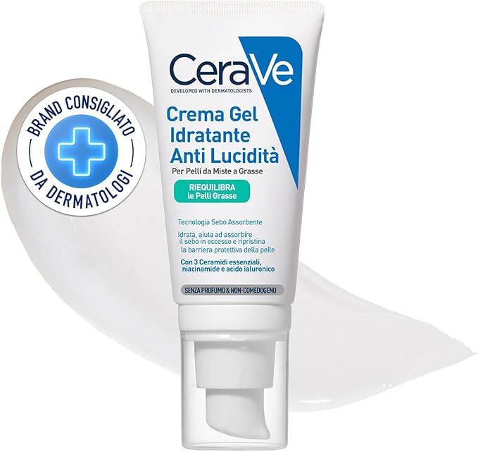 CeraVe Oil Control Gel Crema Hidratante para Piel Mixta a Grasa, 52 ml