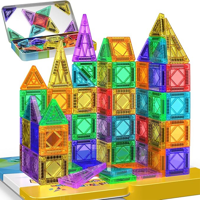 iKidiki Bloques Magnéticos de Construcción para Niños (43 Piezas)