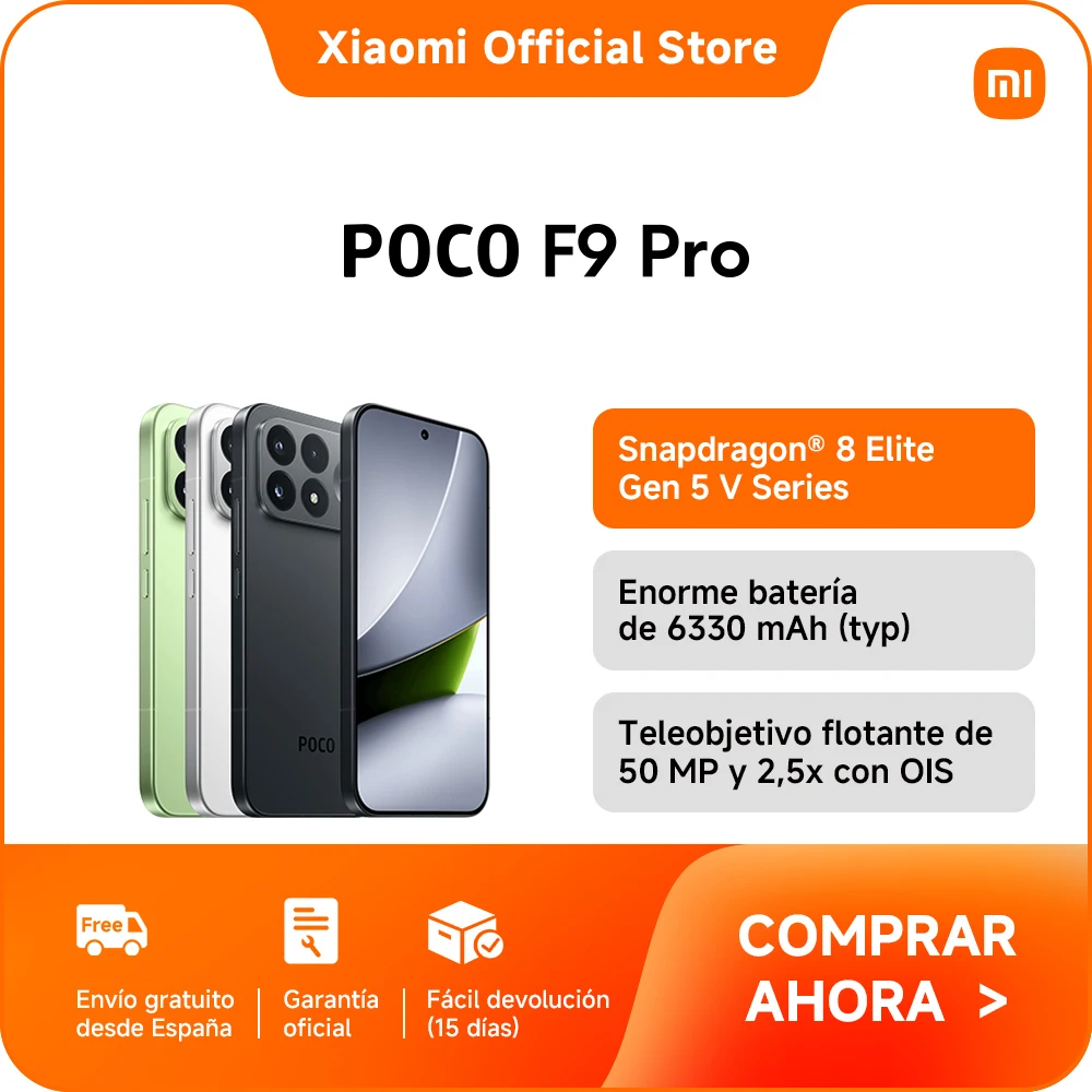 POCO F9 Pro 12/256GB con Snapdragon 8 Elite Gen 5 y Pantalla AMOLED 185Hz