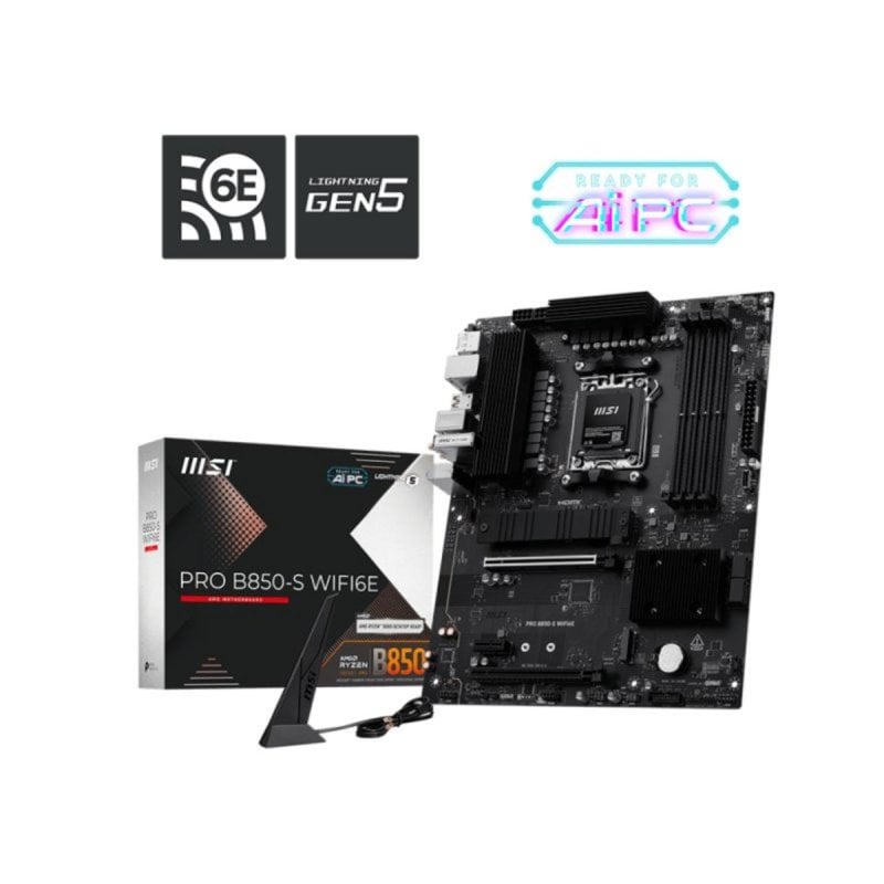 Placa Base MSI PRO B850-S WIFI6E ATX AM5 DDR5 Dual LAN RGB