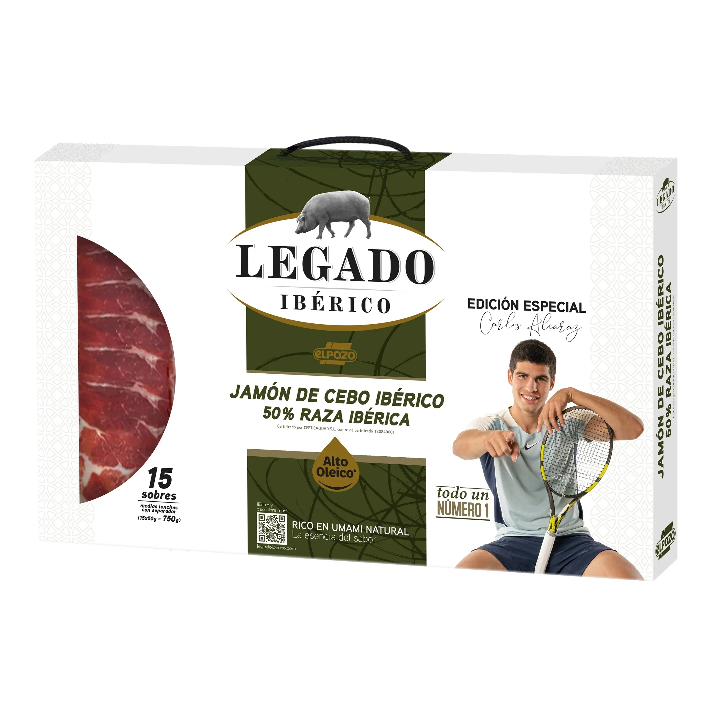 Estuche Jamón Ibérico de Cebo Legado ElPozo 50% Raza